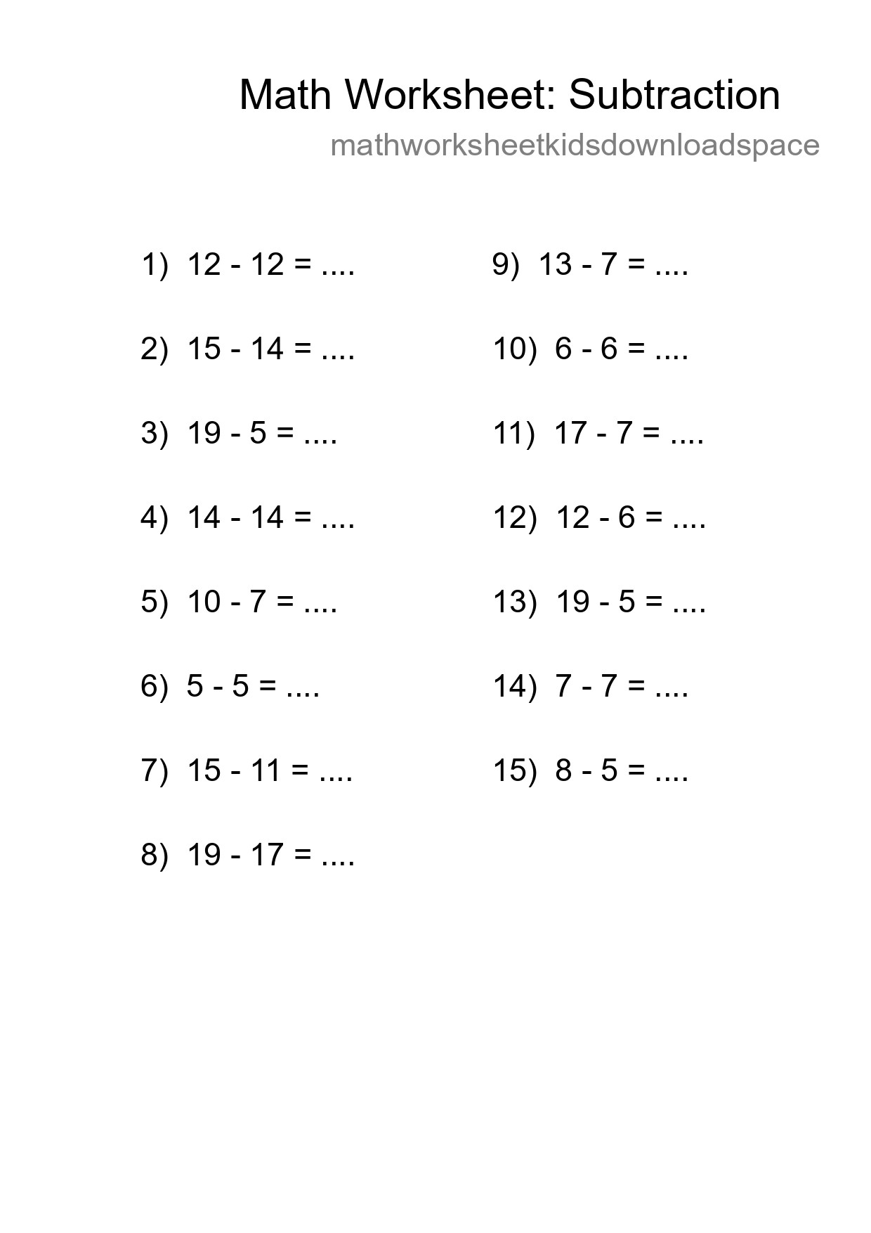 Free 15 Subtraction Math Worksheet For Grade 2 With Answers - Part 85