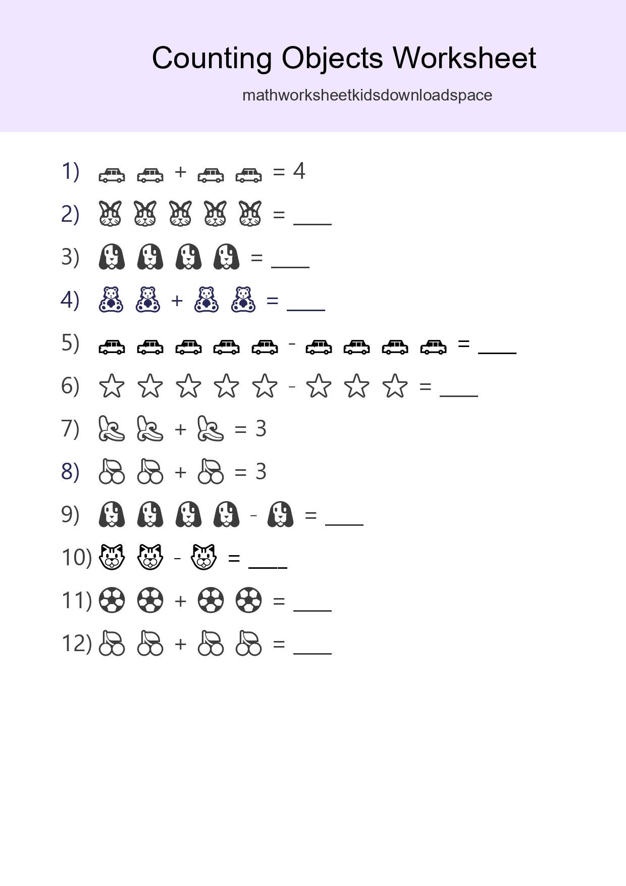 Learn Counting With Pictures Worksheet (Pre-K) - Part 234