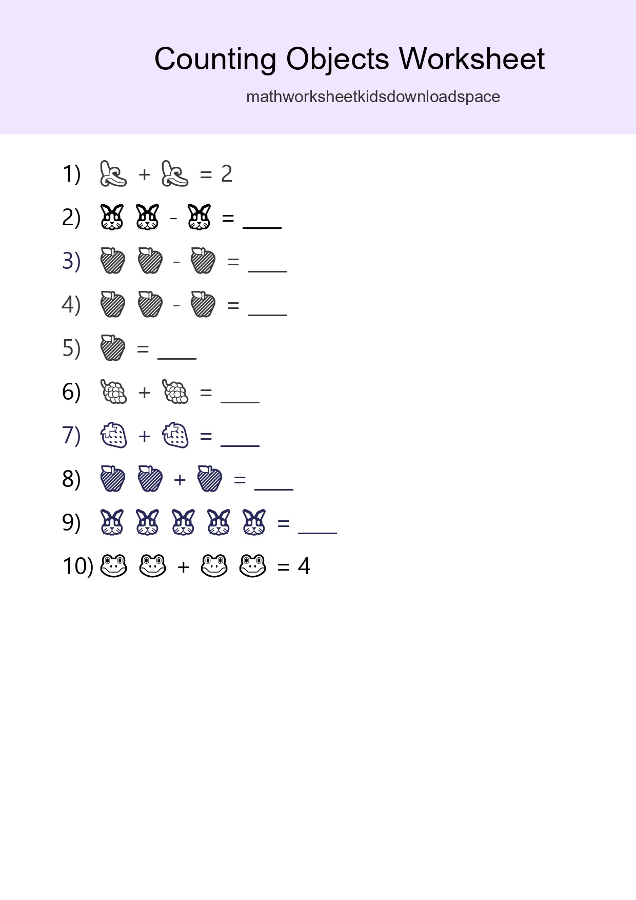 Pre-K Count The Objects Worksheet - Part 69