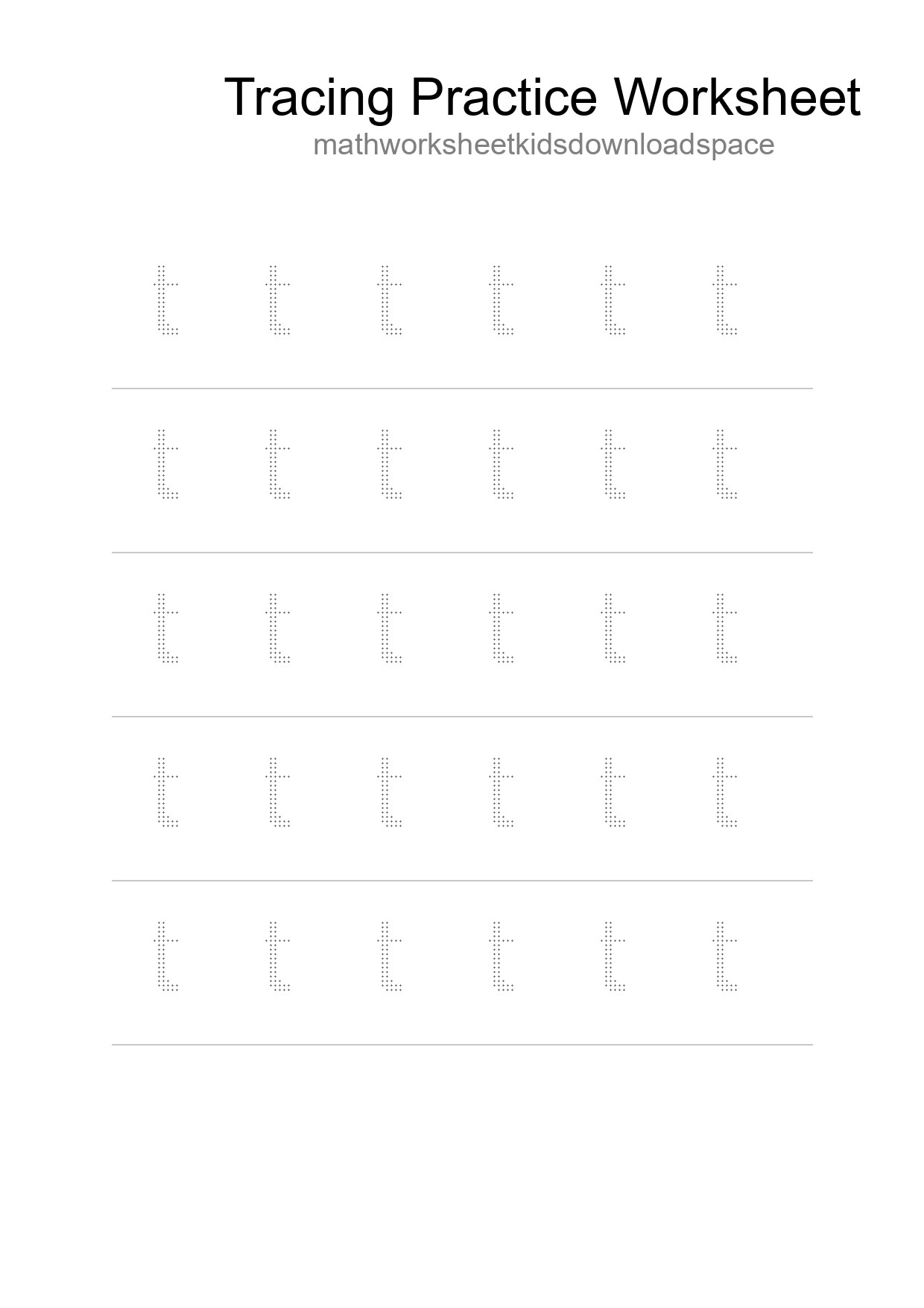 Printable Tracing Worksheet For Kids - Part 10