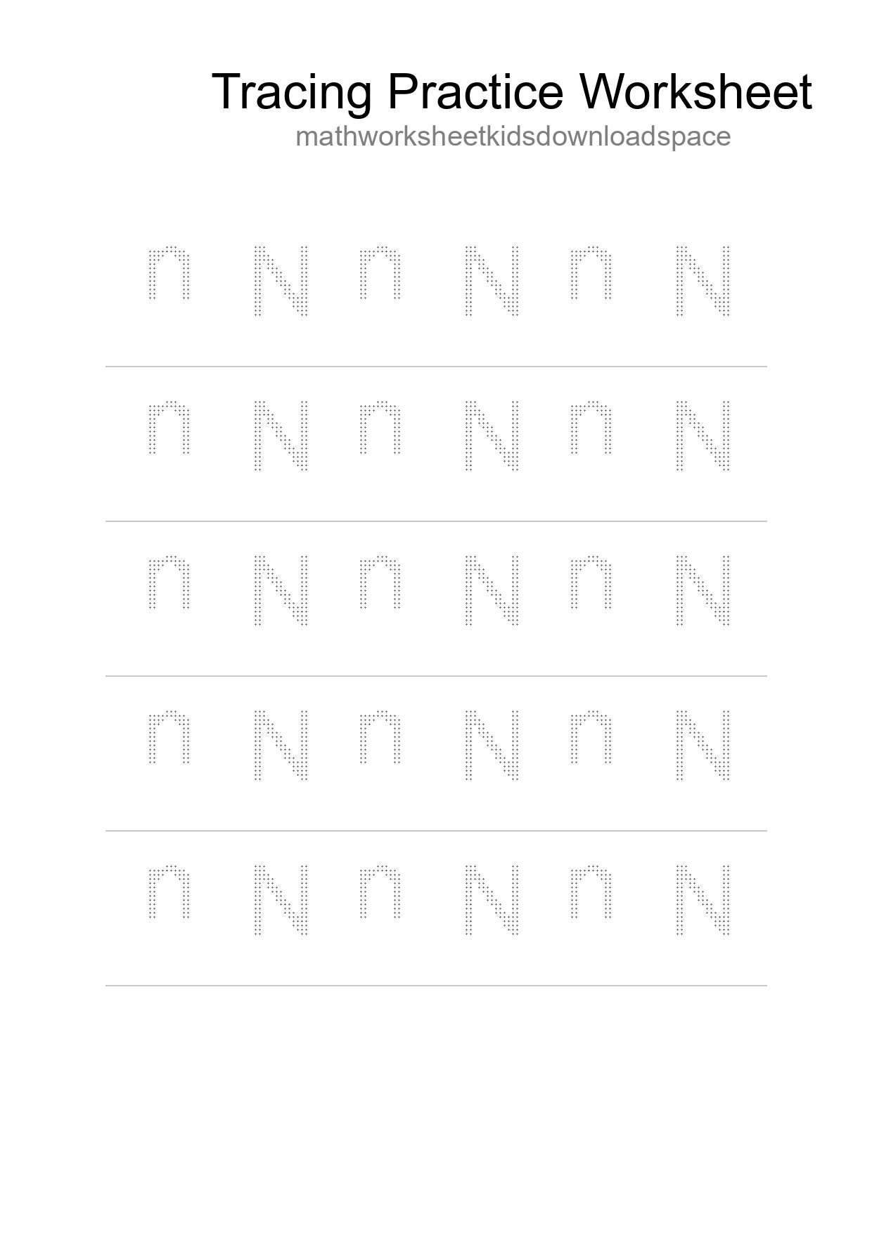 Printable Tracing Worksheet For Kids - Part 120