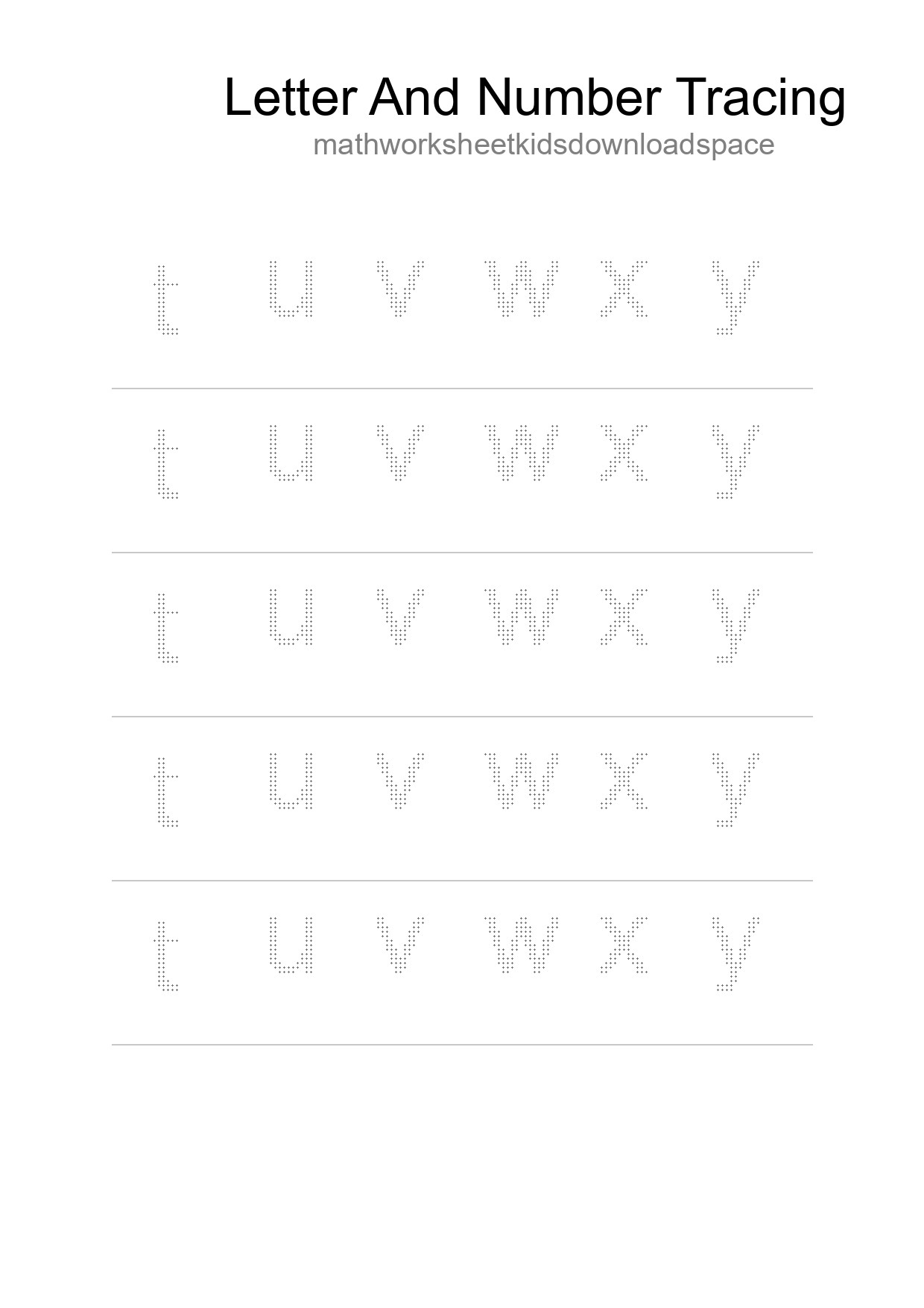 Printable Tracing Worksheet For Kids - Part 131