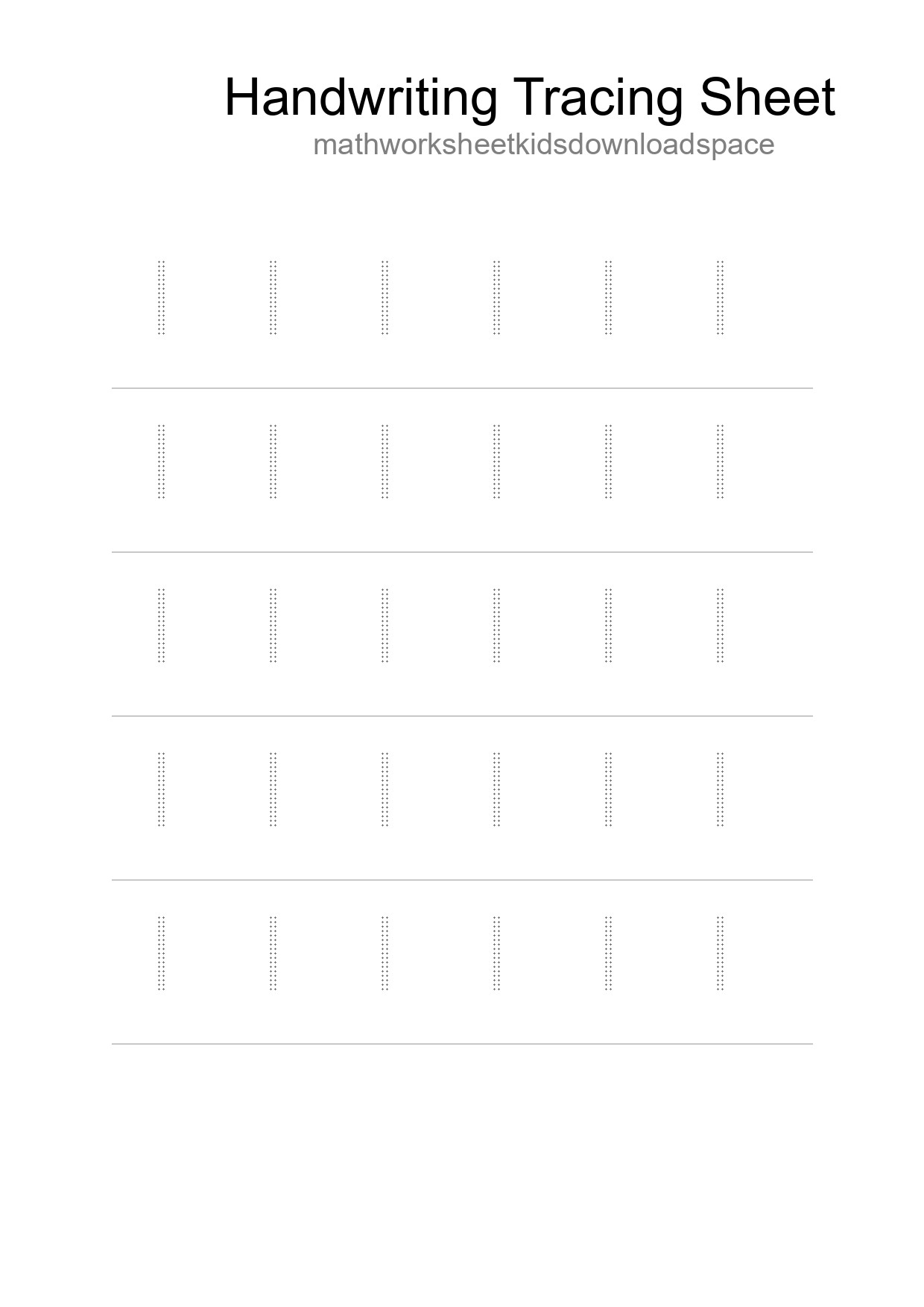 Printable Tracing Worksheet For Kids - Part 153