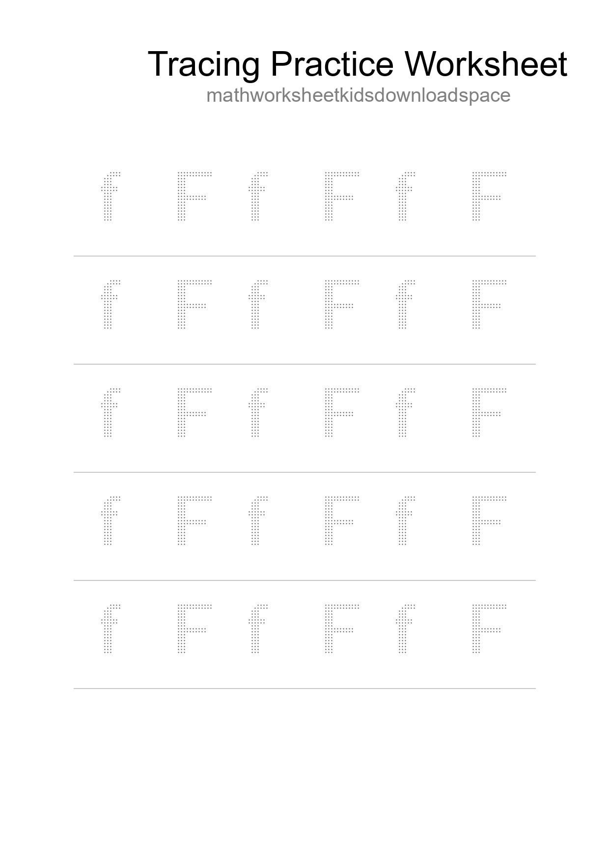 Printable Tracing Worksheet For Kids - Part 175