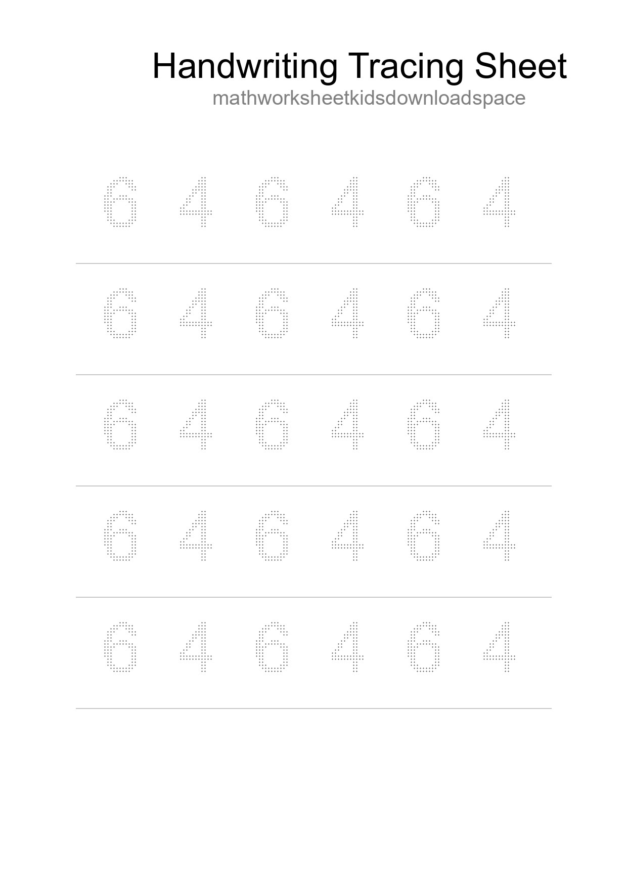 Printable Tracing Worksheet For Kids - Part 197