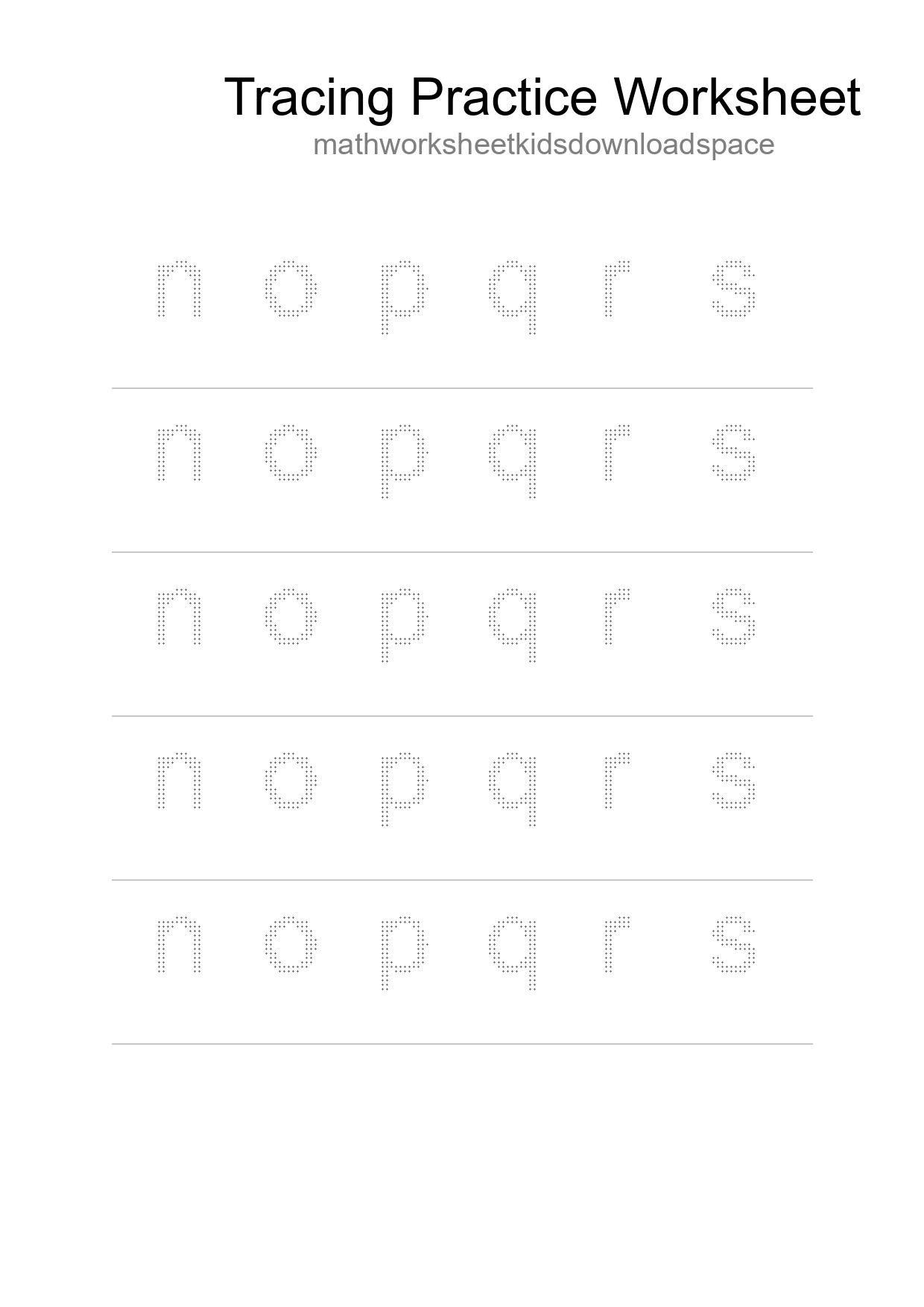 Printable Tracing Worksheet For Kids - Part 219