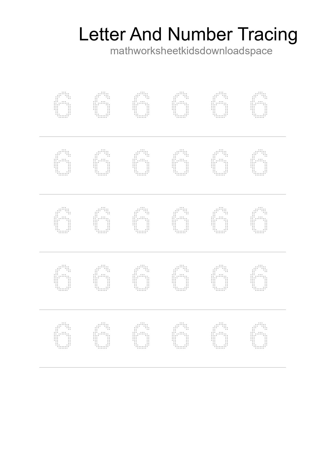 Printable Tracing Worksheet For Kids - Part 241