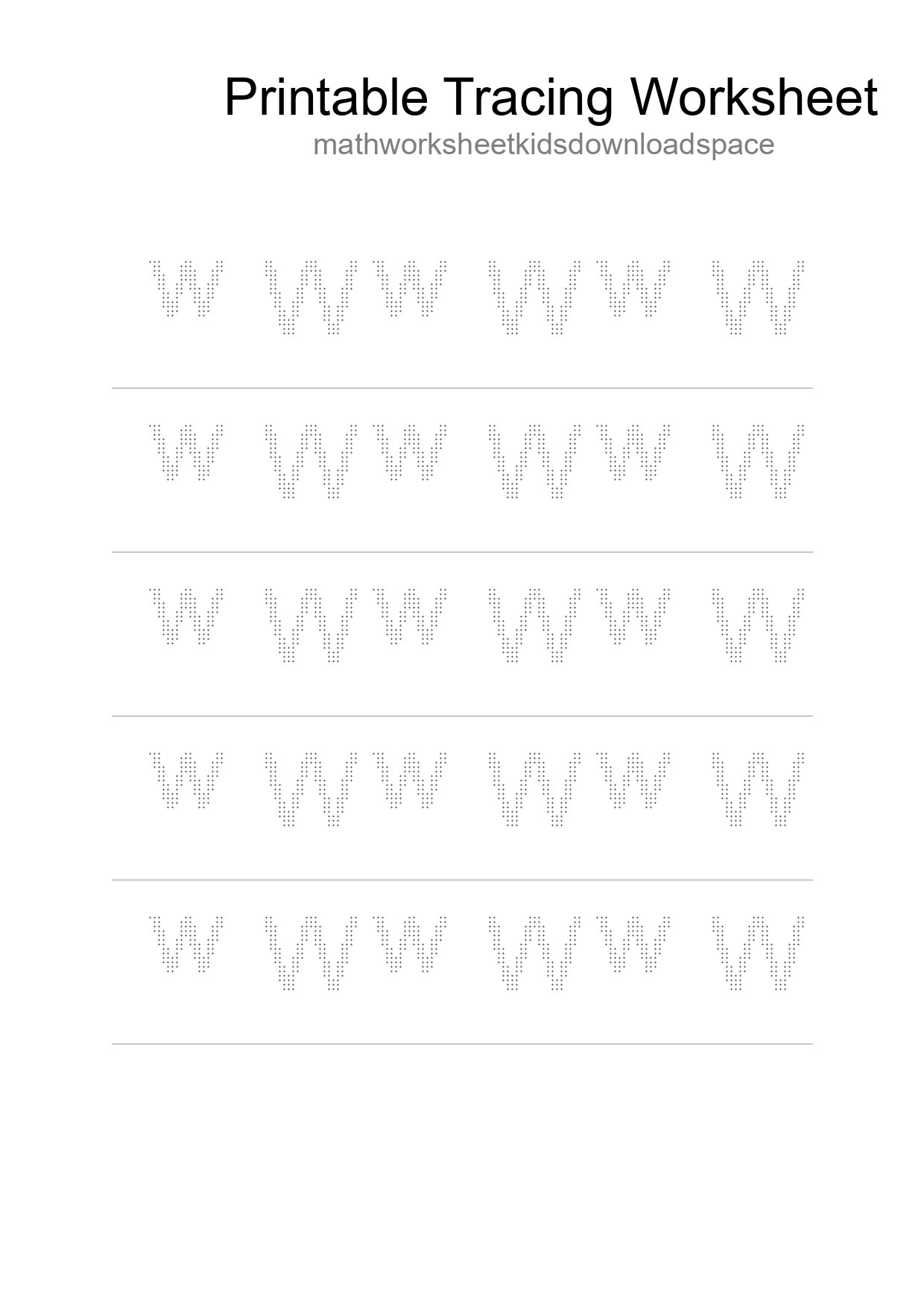 Printable Tracing Worksheet For Kids - Part 87